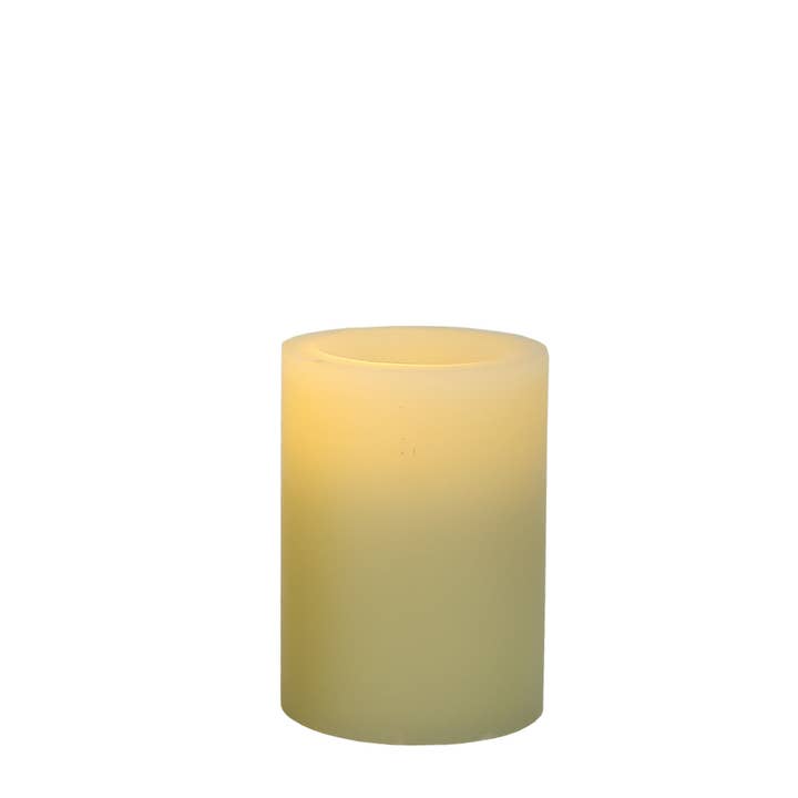 HomeRoots – wholesale Flameless candle – 4" Ivory Flameless Pillar Candle