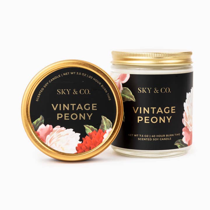 Vintage Peony - Soy Candle for wholesale by Sky and Company
