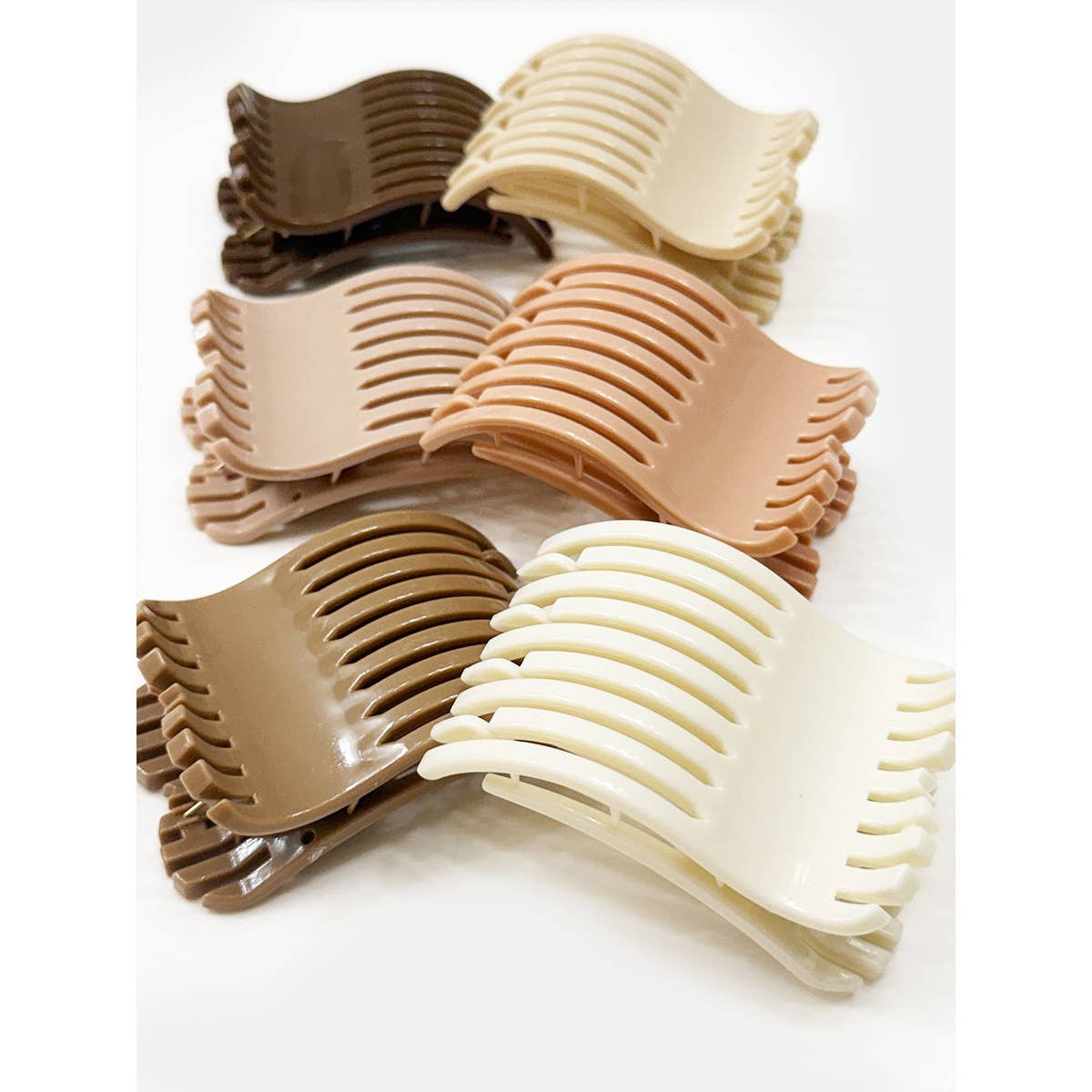 MIX COLOR Neutral Colors of Flat Hair Clips for wholesale on Faire6