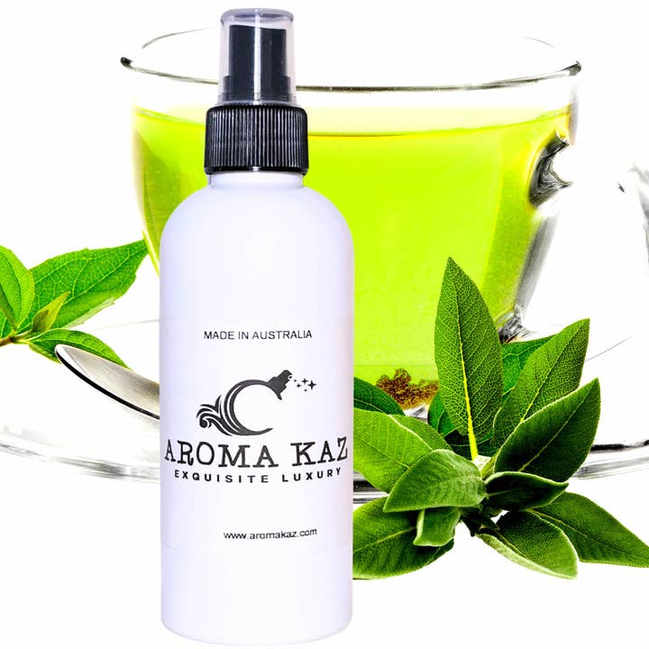 Green Tea & Wild Sage Body Spray Mist Vegan Cruelty Free for wholesale by Aroma Kaz