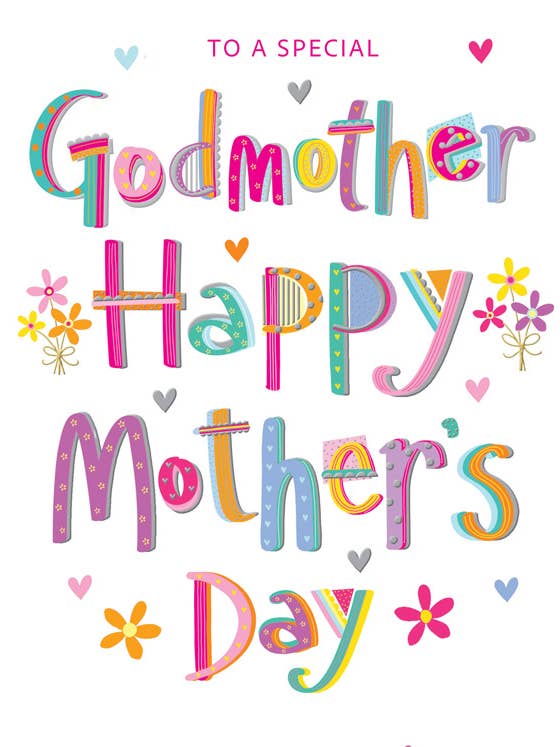 Carte de fête des mères, Marraine, Caractère gras pour la vente par Piccadilly Greetings