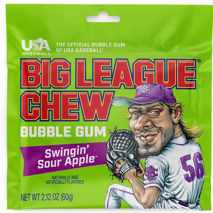 O'Shea's Candies Sweet Shop - Wholesale Chewing Gum - Nostalgic “Swinging Sour Apple 🍏 ” Big League Chew Est.19801