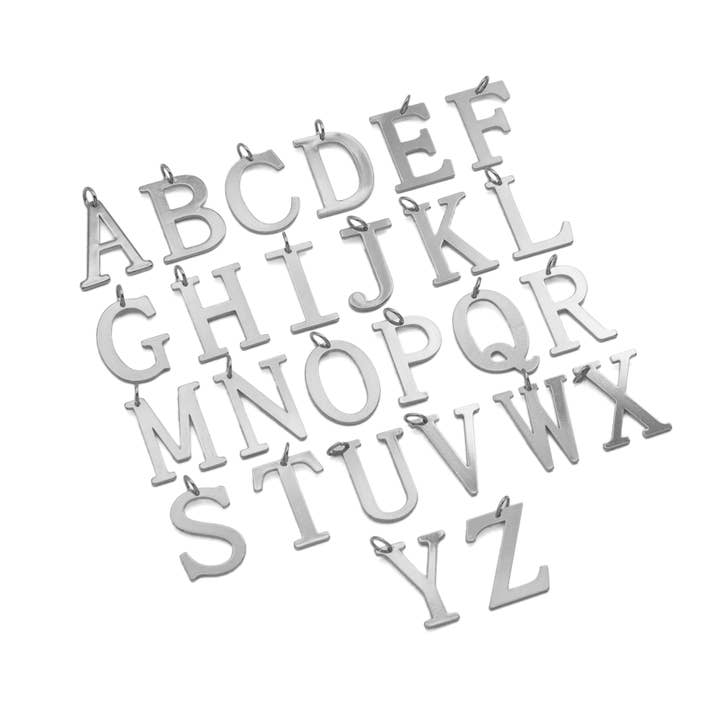 BestBeads&Beyond - Wholesale Individual charm/pendant - Large Plain Initial Alphabet Letter Charm, SKU#A2191