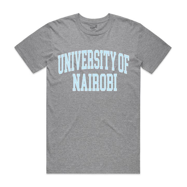 Camiseta gris jaspeado de la Universidad de Nairobi para venta al por mayor de Varsity54