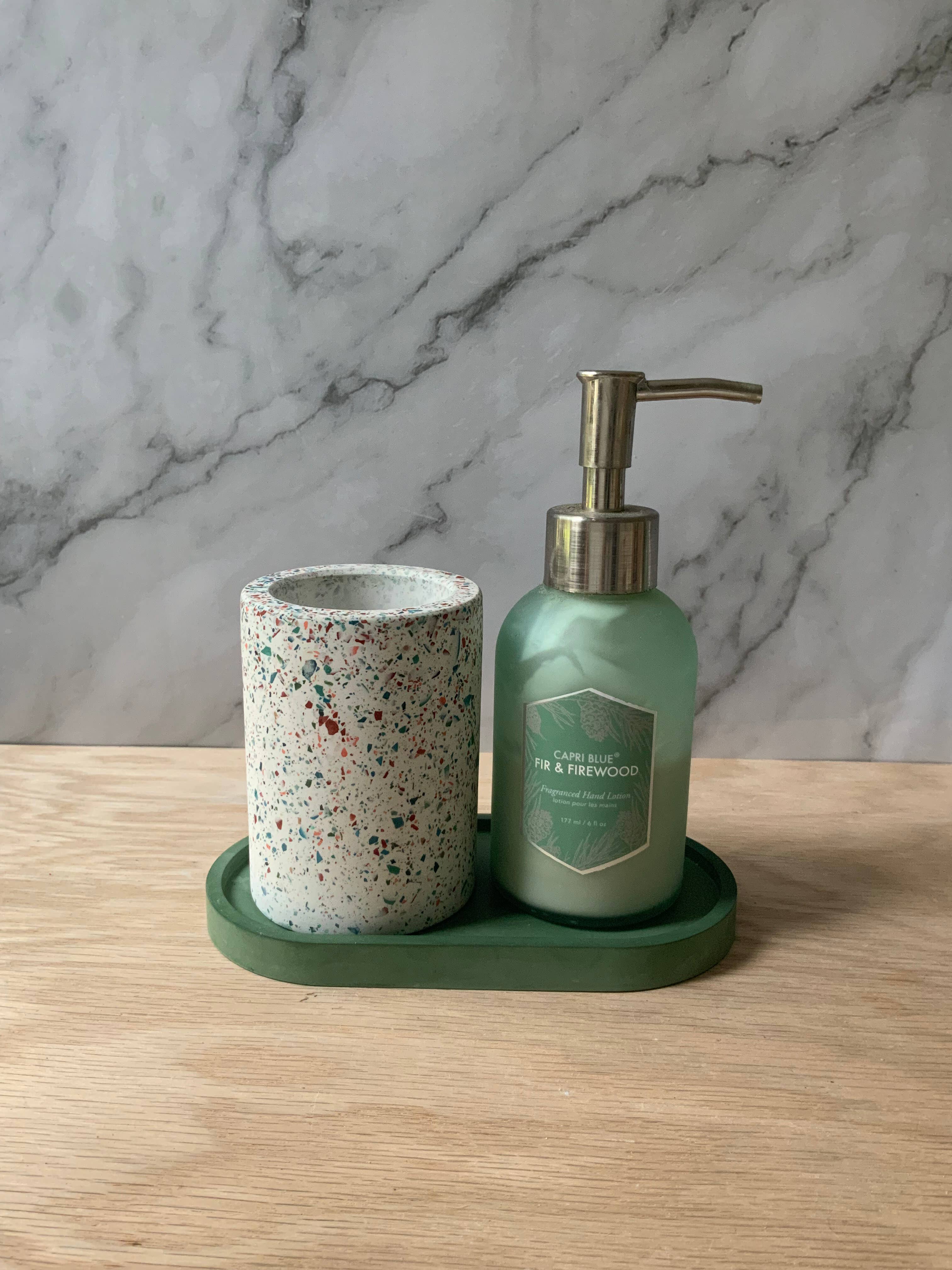 Left Corner Goods - Wholesale Decorative Tray - Gypsum Cement Oval Tray | candle tray | trinket tray modern1