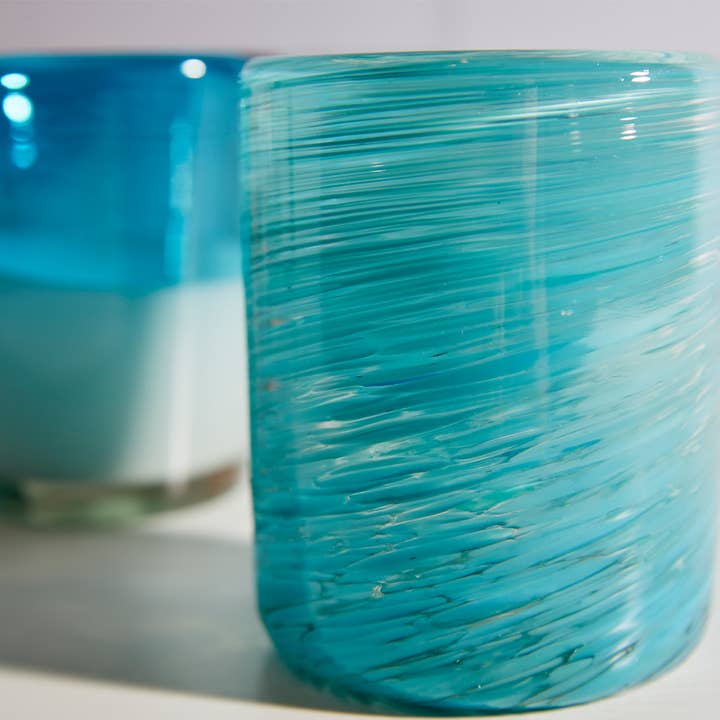 Verve Culture - Wholesale Drinking Glass/Cup - Mexican Handblown Glasses - Aqua