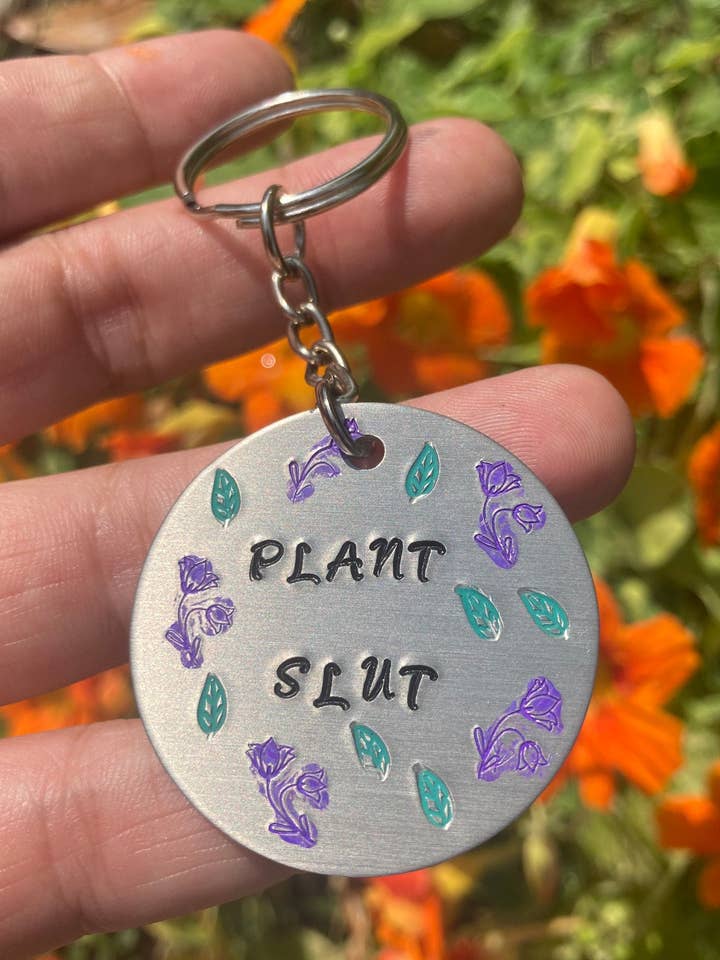 Plant Slut Keychain for wholesale by Mitzi Wear