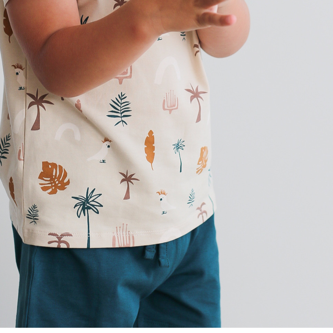 Burrow & Be Australia - Wholesale Shorts – Kids - Leo Shorts- Teal0