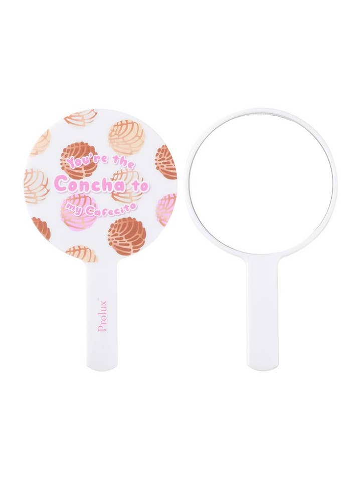 Prolux M-627 witte Concha to My Cafecito handspiegel -6 voor wholesale door PINEAPPLE Beauty