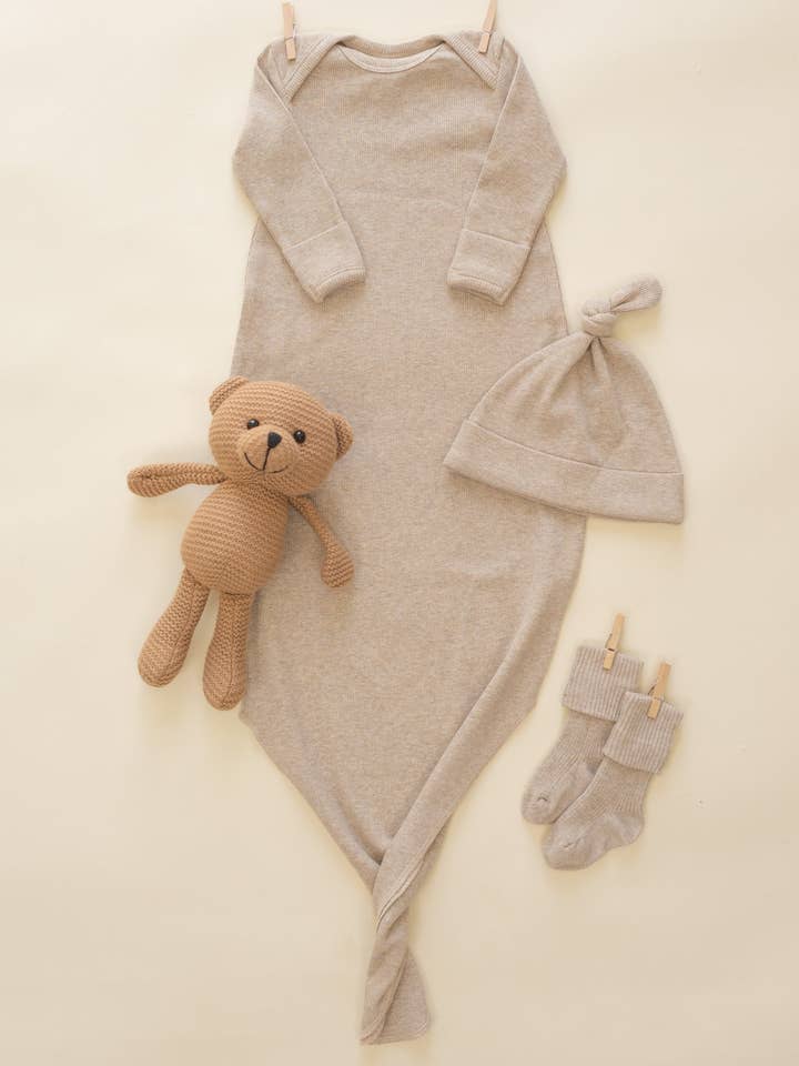 Quincy Mae - Wholesale Socks - Kids - Melange Socks || Oatmeal, Rose4