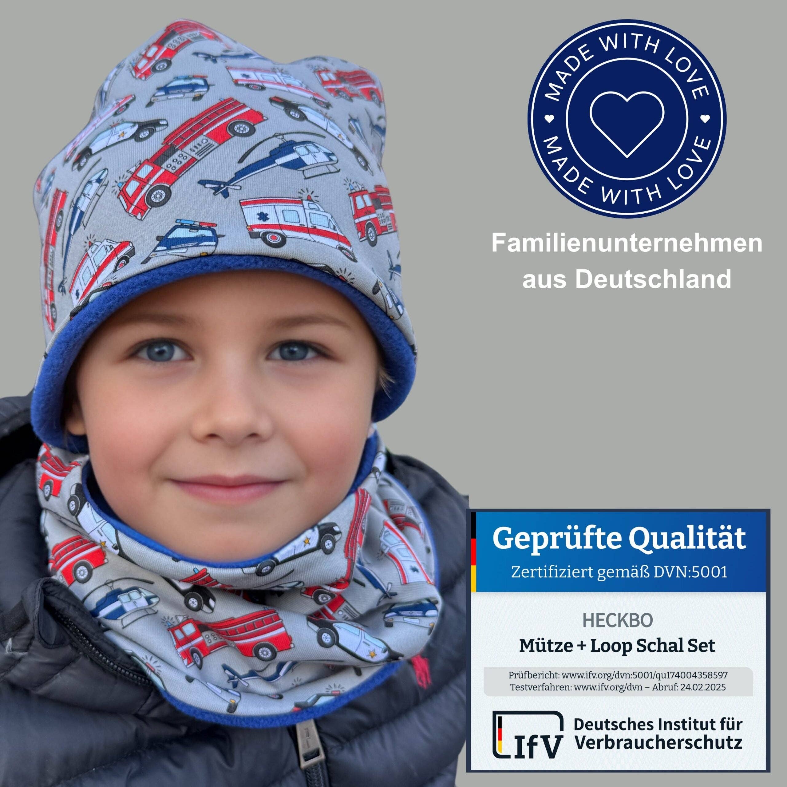 HECKBO - Wholesale Beanie - Kids - Kids Beanie Hat & Loop - Emergency Vehicles12