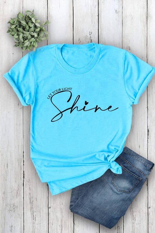 Top Avenue – Engroshandel T-shirt med print - Dame – Lad dit lys skinne, Unisex rund hals kortærmet T-shirt18