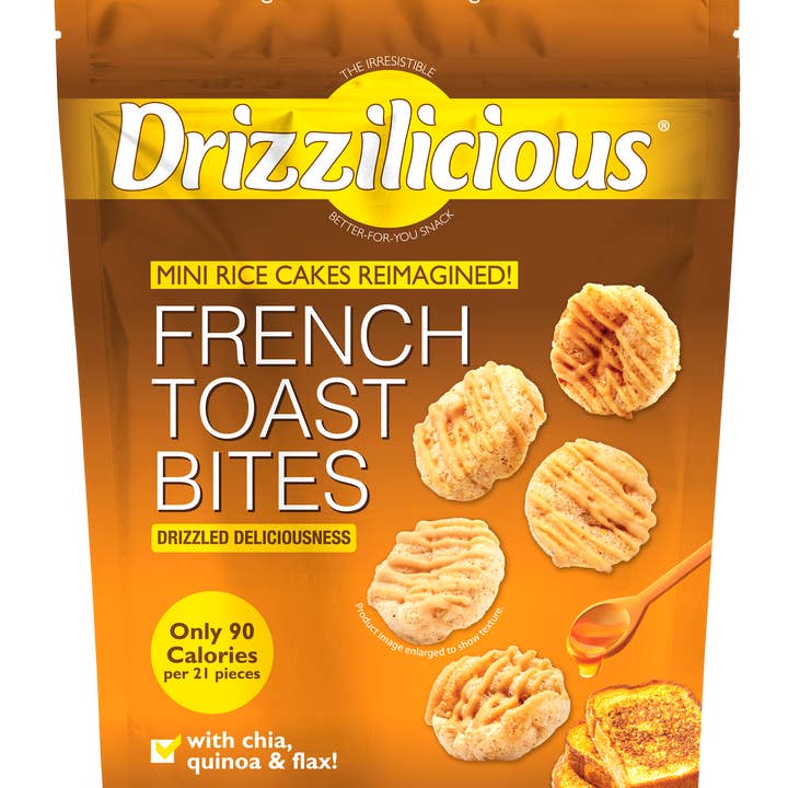Bouchées de pain perdu Drizzilicious Mini Galettes de Riz, 113 g pour la vente par KeHE Distributors, LLC
