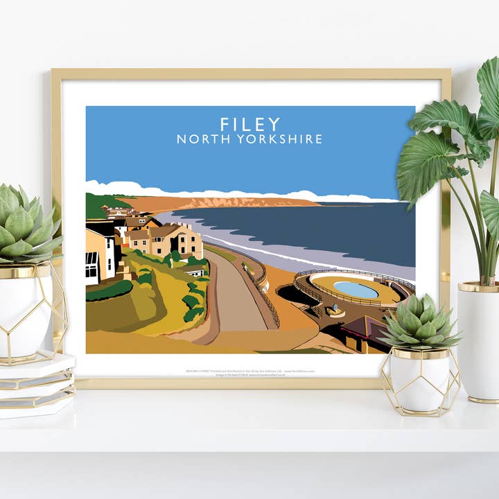 Filey By Artist Richard O'Neill - Stampa artistica premium 11 x 14» per la vendita all'ingrosso da parte di Star Editions