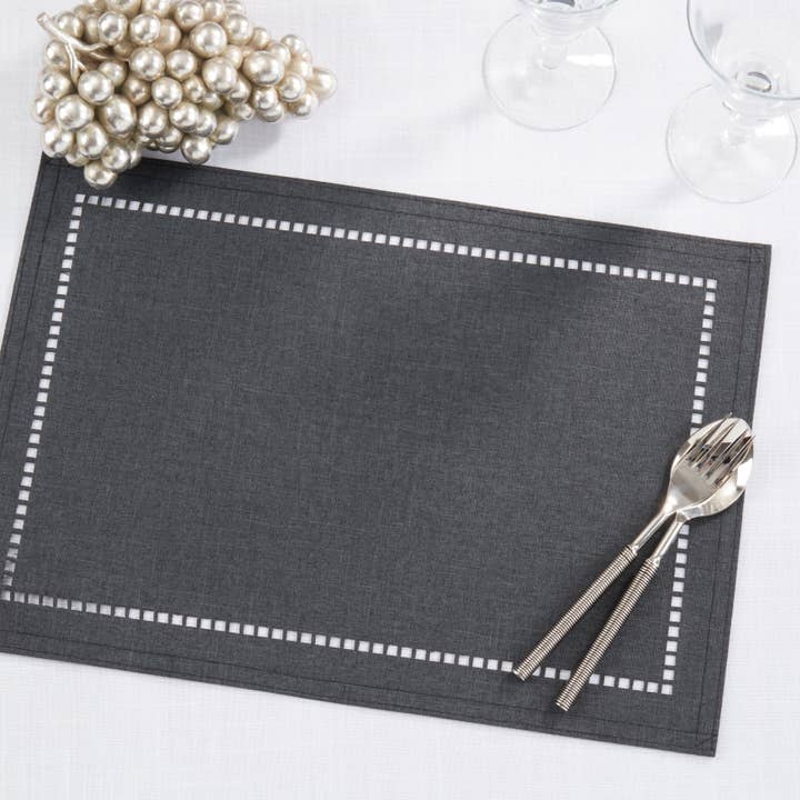 Saro Lifestyle - Wholesale Placemat - Laser-Cut Hemstitch Placemat