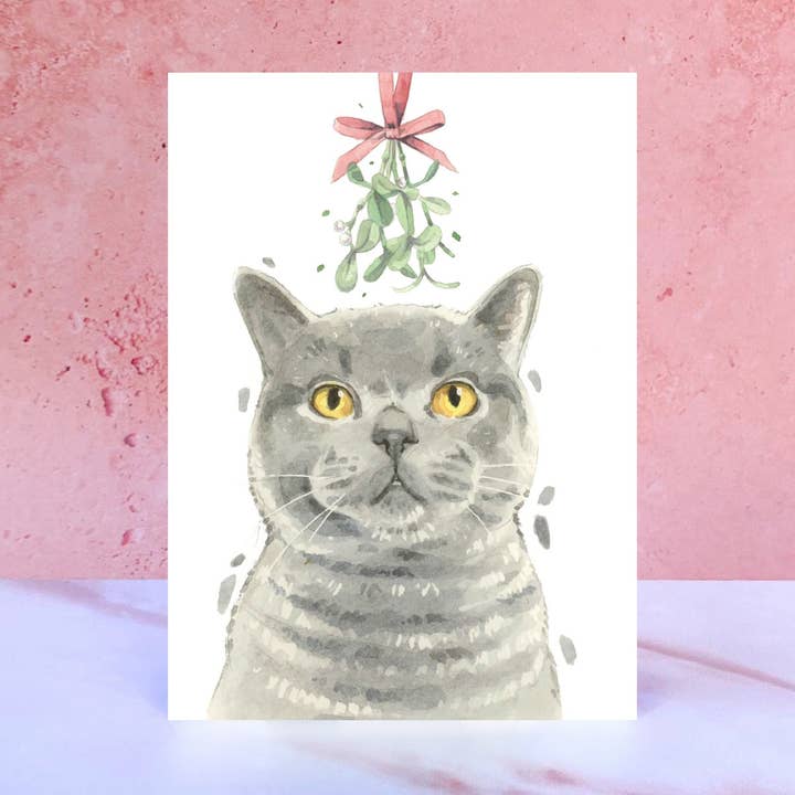 Britisk Shorthair Cat Julekort for engroshandel hos Robert James Hull