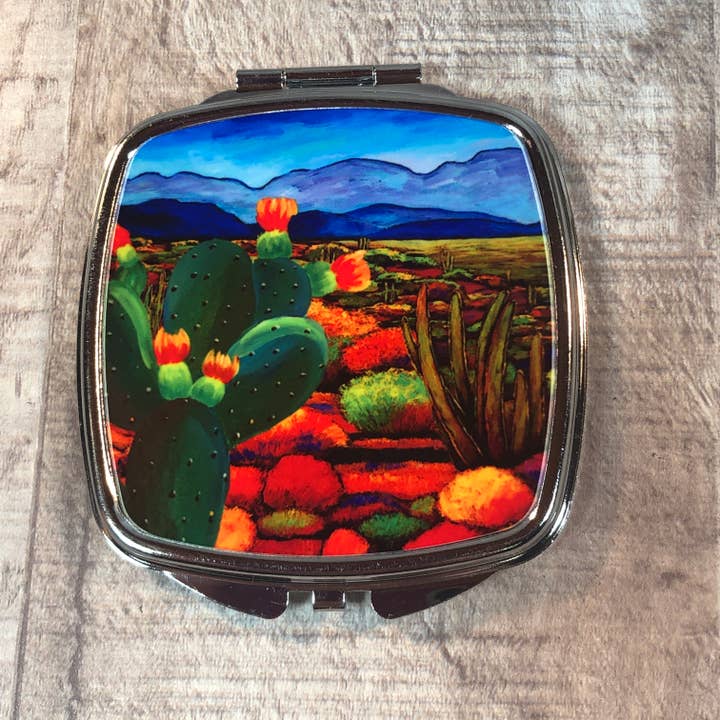 Compact Mirror - Prickly Pear Cactus for wholesale by GP Originals