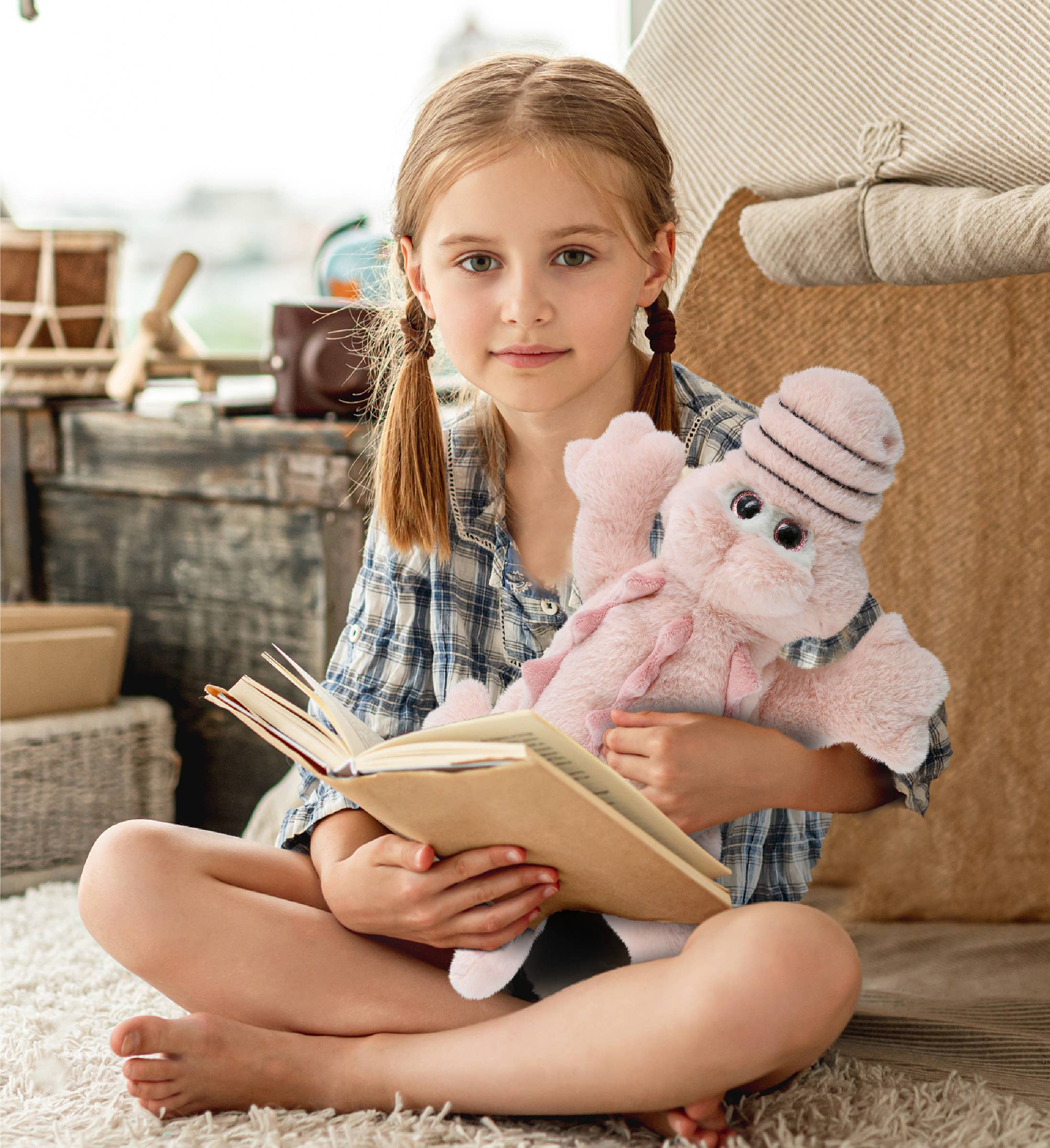 Cota Global - Wholesale Stuffed/Plush Toy - Kids & Baby - Super-Soft Plush - Pink Alligator Small 14"6