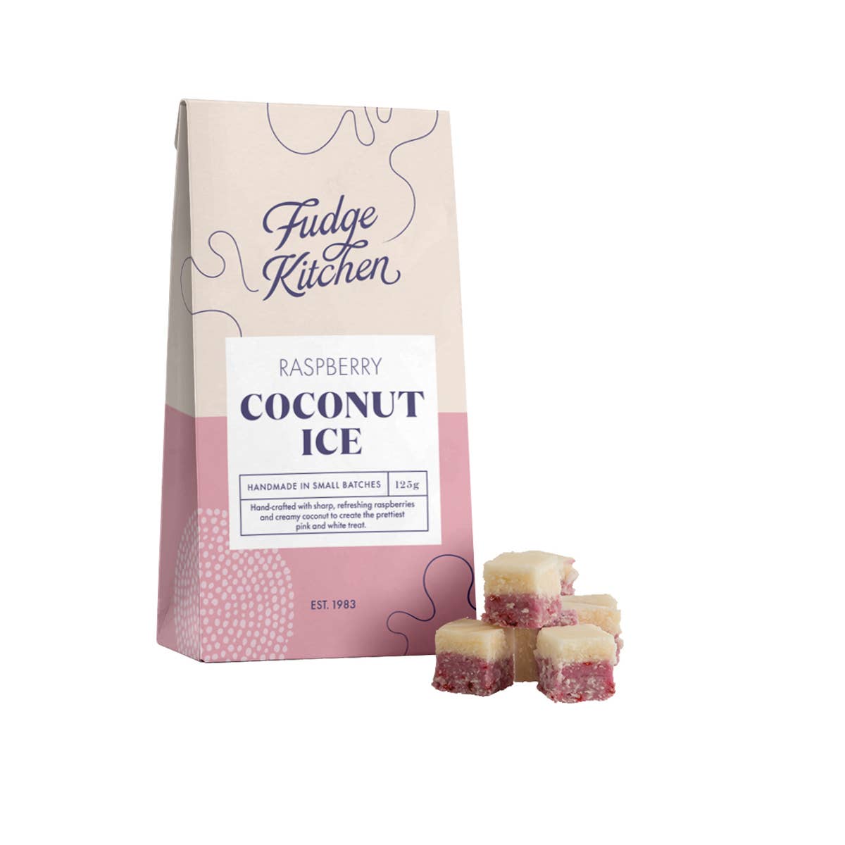 Fudge Kitchen – wholesale Fudge – Raspberry Coconut Ice1