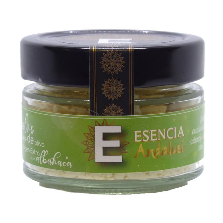 Huile d'olive extra vierge en poudre au basilic 50 gr pour la vente par ESENCIA ANDALUSI GOURMET