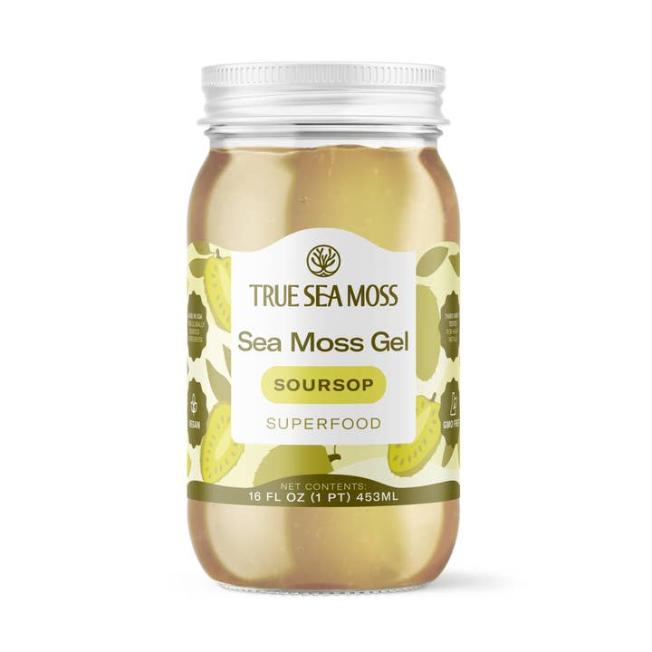 Gel de mousse de mer à la corossol TrueSeaMoss pour la vente par TrueSeaMoss