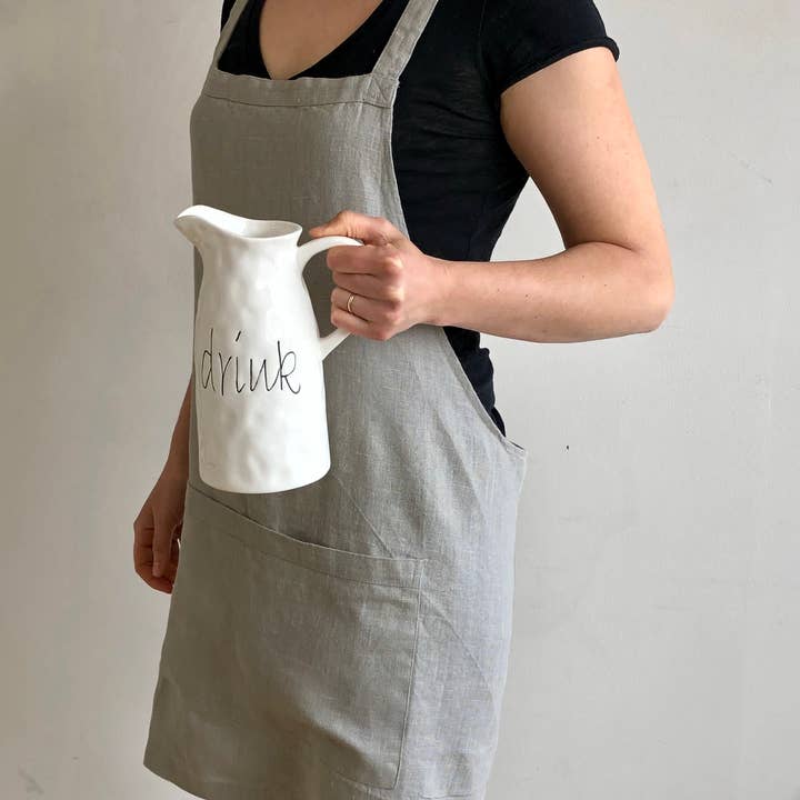 Linen Way Inc. - Wholesale Apron - Catalina Linen Apron — Available in 11 Colors12