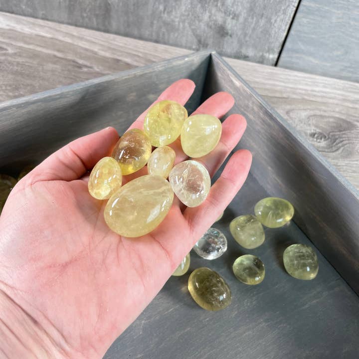 Keystone Crystals - Wholesale Spiritual Stone/Crystal - Lemon Citrine Tumbled Stones – 1 Pound Bulk Crystal Lot4
