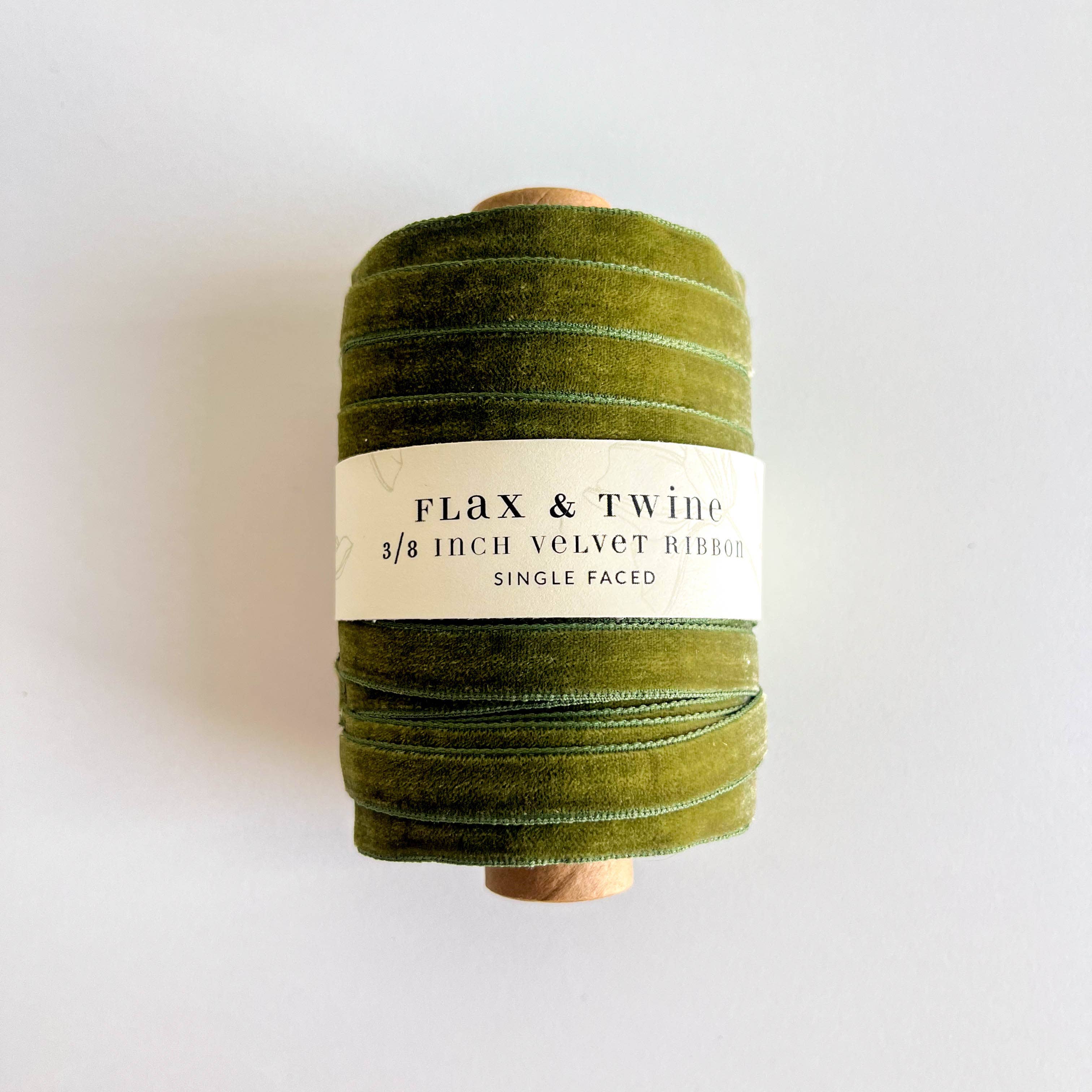 Flax & Twine - Wholesale Ribbon - Gift Wrapping - Flax & Twine 3/8" Velvet Ribbon - 30 Yards6