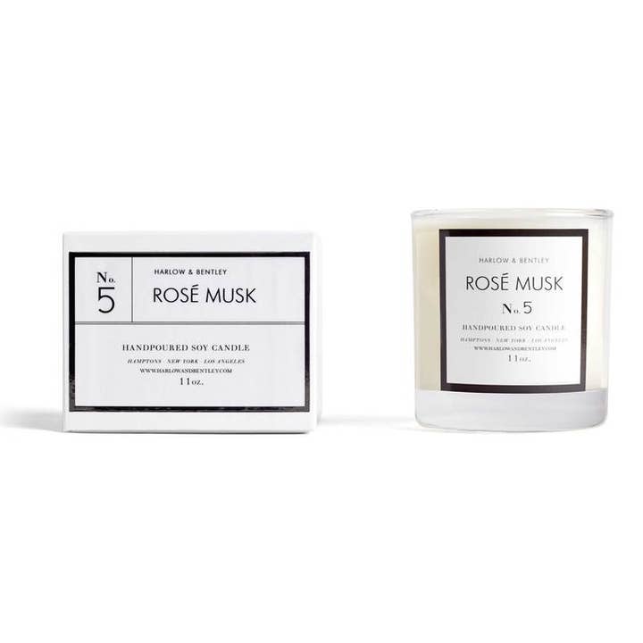 Rosé MOSKUS SOY STEARINLYS - 11oz for engroshandel hos Harlow + Bentley