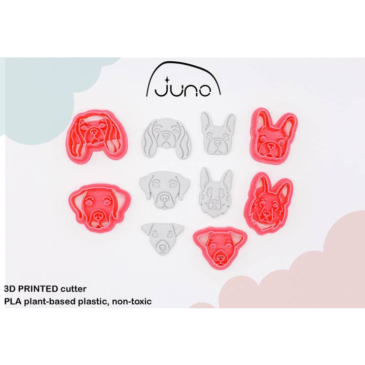 Juno 3D - Wholesale Cookie Cutter - German Shepherd Husky Dog Polymer Clay Cookie Cutter