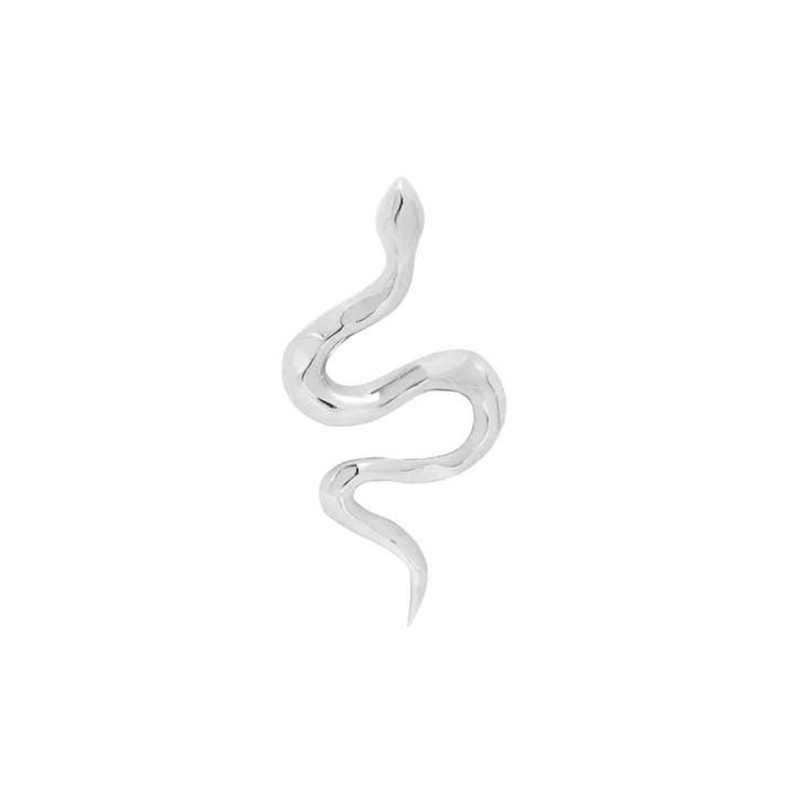 Piercing-zone - Wholesale Single Earring - Serpent - Sleek Snake Gold Threadless End8