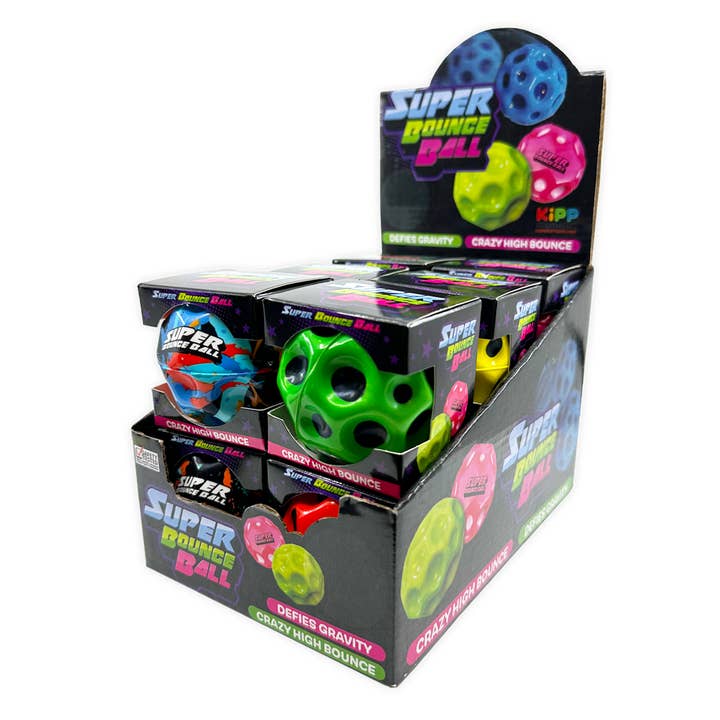 Novelty Brands - Wholesale Retailer Display - Kids & Baby - So Much Fun! Super Bounce Ball Boxed Assortment - 12/Display