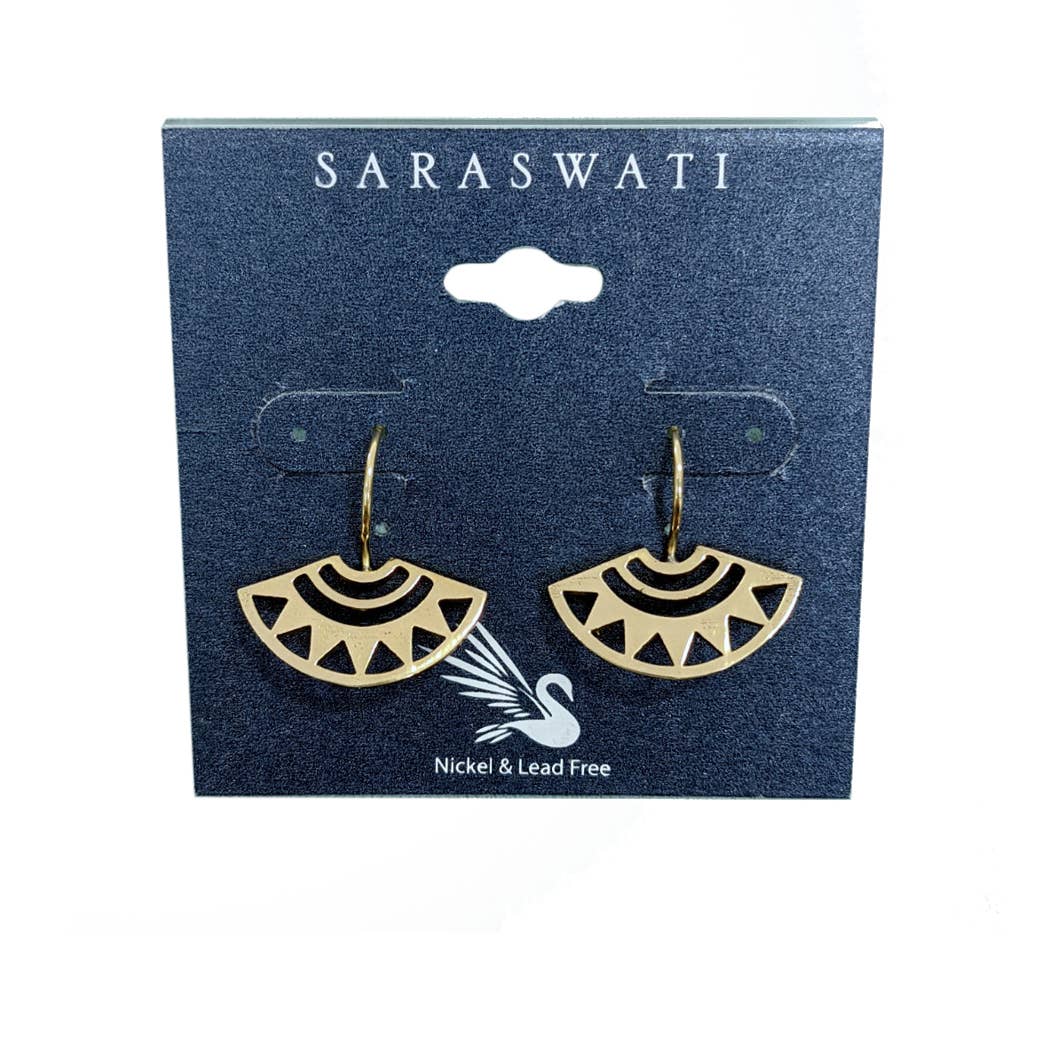 Saraswati Imports - Vente Boucles d'oreilles pendantes - Boucle d'oreille en laiton Cléopâtre0