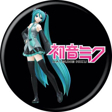 Wholesale Hatsune Miku on Black Buttons Round for your store