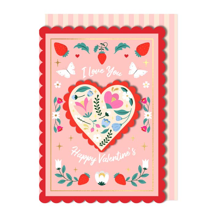 Amo-te, Feliz Dia dos Namorados, Cartão de Saudação Feito à Mão por atacado de Tache