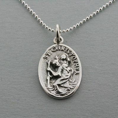 Makers & Providers - Wholesale Pendant/charm necklace - Saint Pendant - Christopher On 55cm Ball Chain0