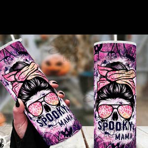 Spooky Mama Halloween Tumbler - Sublimation Tumbler