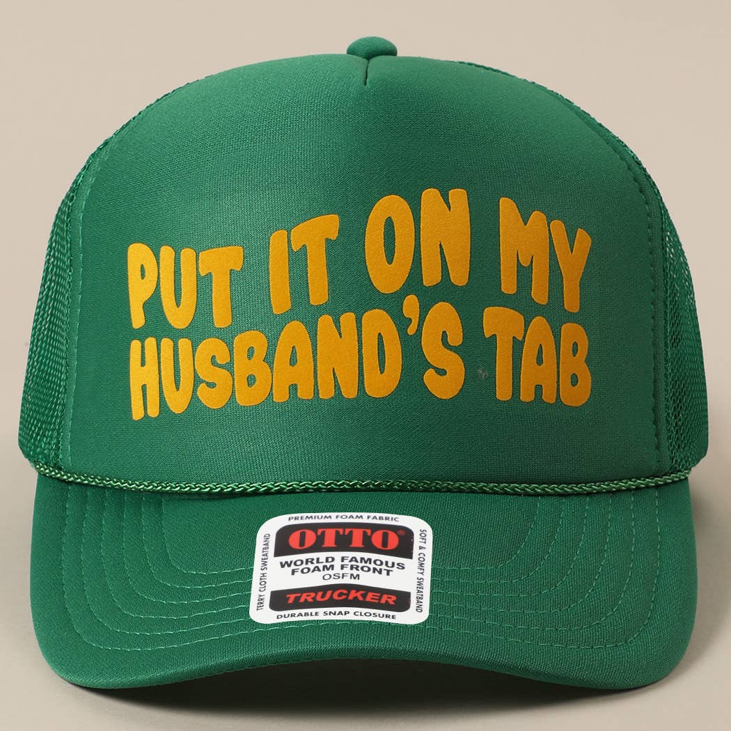 Fashion City - Wholesale Trucker Hat - Women's - Put It On My Husband's Tab Mesh Back Foam Trucker Hat38