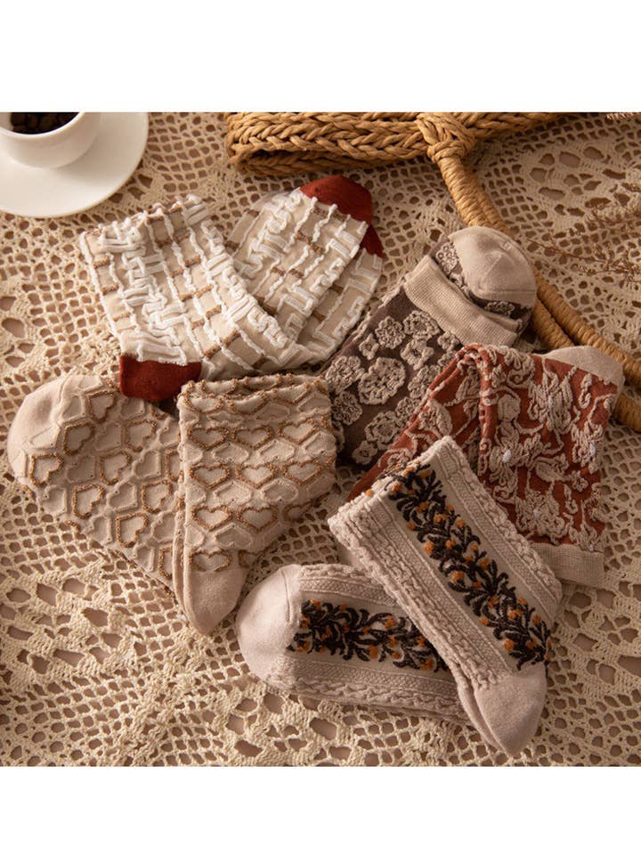 StyleGalX - Wholesale Socks - Women's - 5 Pairs Cotton Women Casual Warm Socks