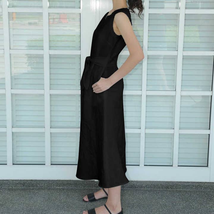 pinkblu02 - Wholesale Dress - Women's - Women Fashion Casual V-Neck Midi Dress