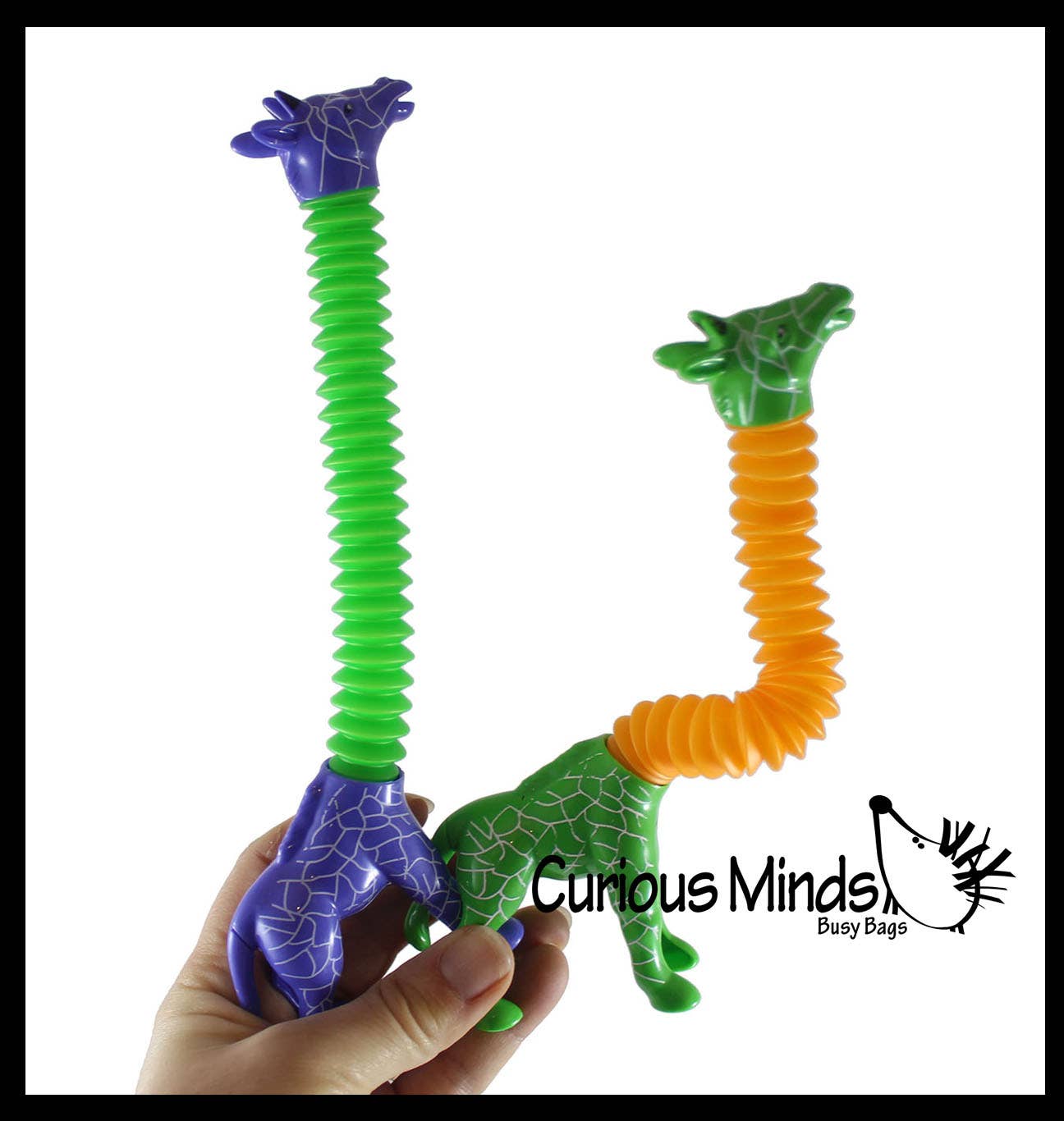 Curious Minds Toys - Wholesale Fidget Toy - Kids - 1 Cute Giraffe Neck Pull and Pop Snap Animal Expanding Flexi7