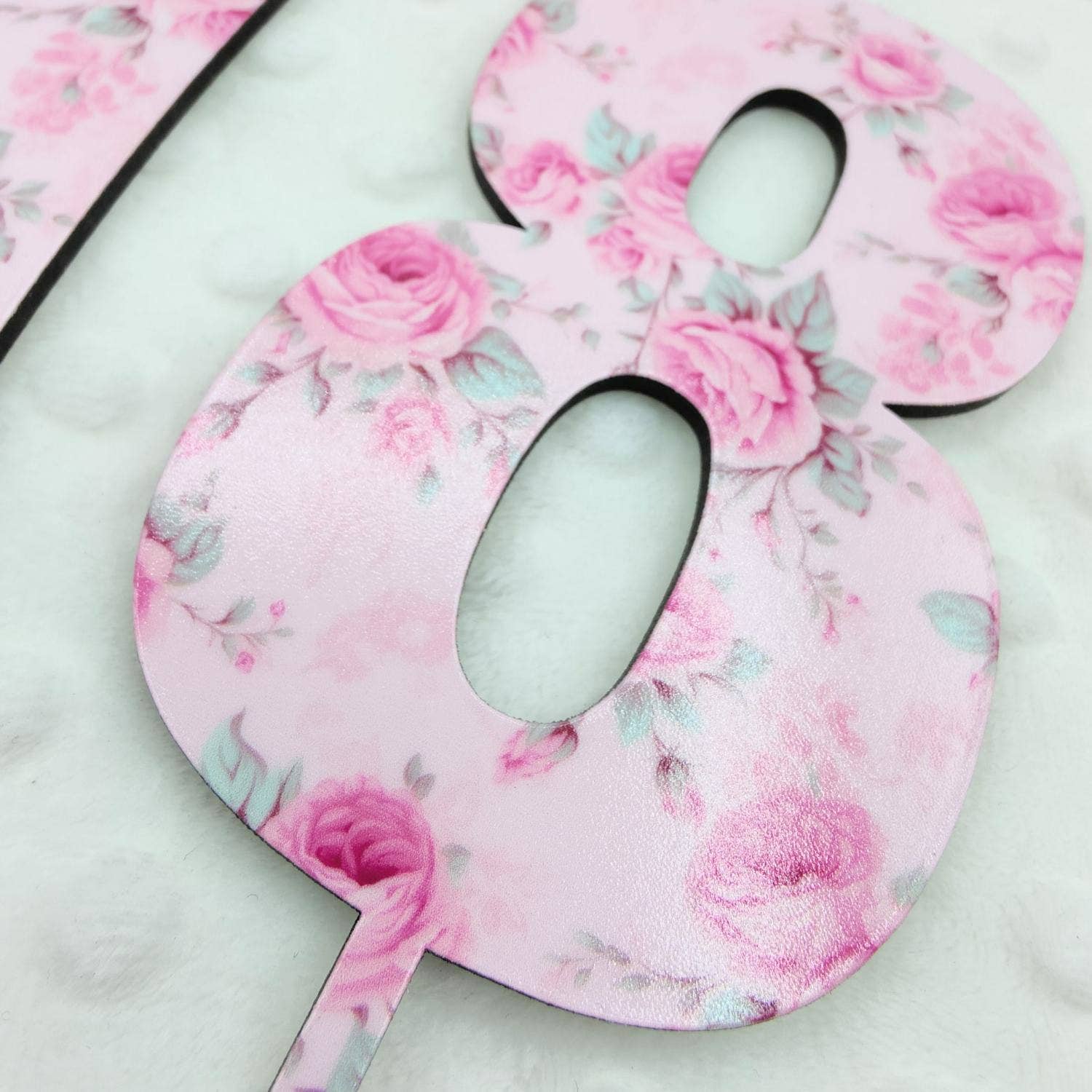 Adorei – wholesale Tårta/Cupcake Topper – Siffror (0–9) shabby rosa MDF tårtdekoration3