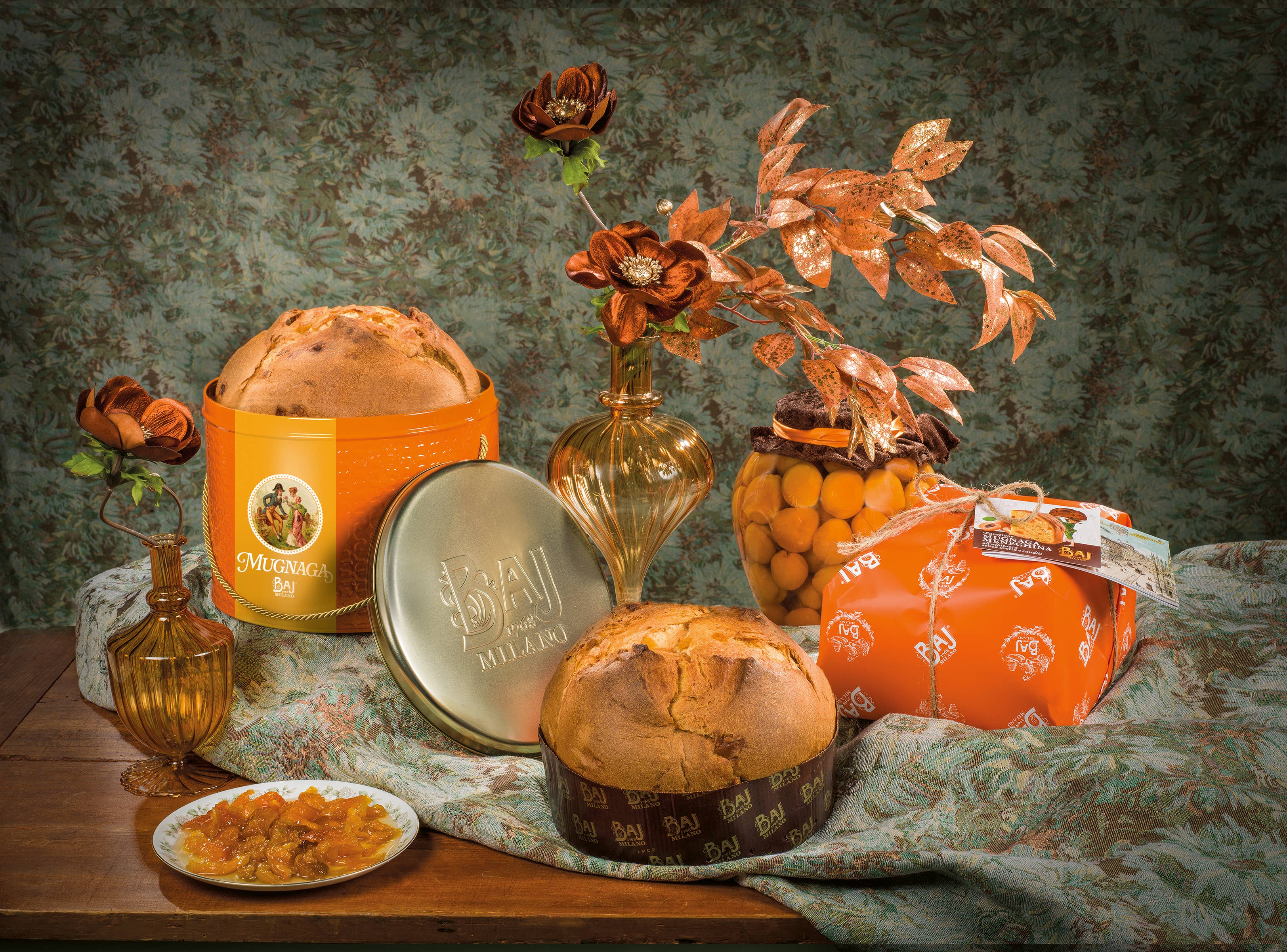 Baj  - Dal 1768 - Vente Gâteau - BAJ 1768 - Panettone à l'abricot - Boîte en métal - 1 kg1