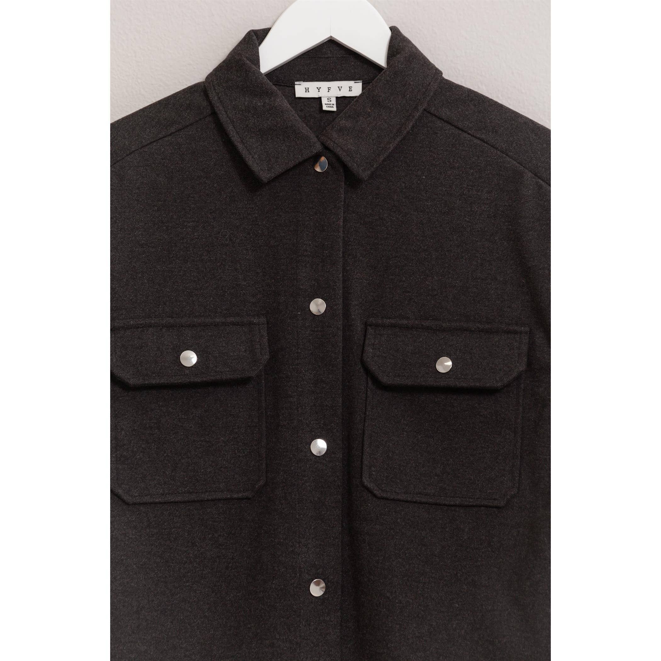 HYFVE - Vente Veste-chemise – femme - Surchemise brossée effet laine7