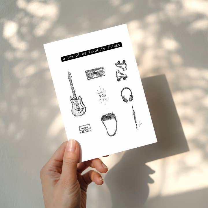 Vanee.ink - Wholesale Stationery/Notecard Set - Favorite Things Notecard2