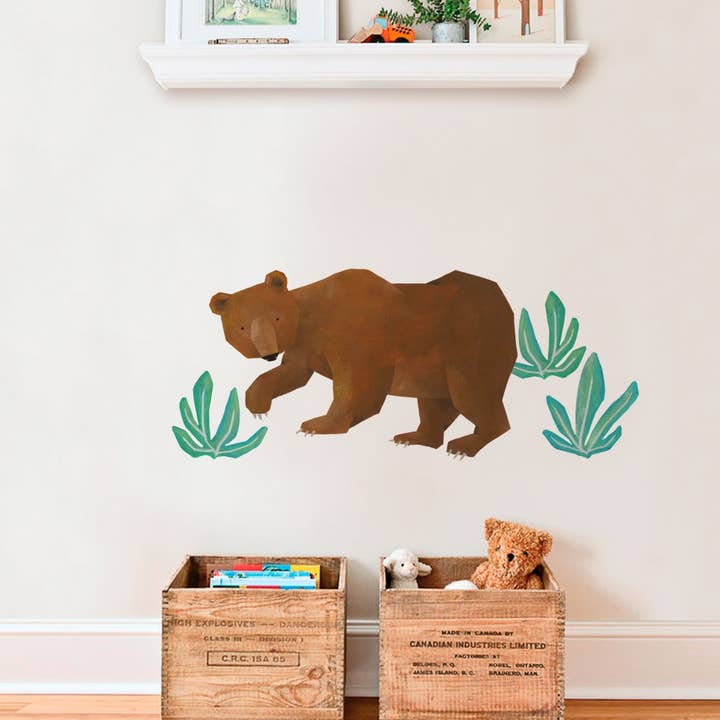 Sticker mural Animaux sauvages, feuilles tropicales pour la vente par Simple Shapes