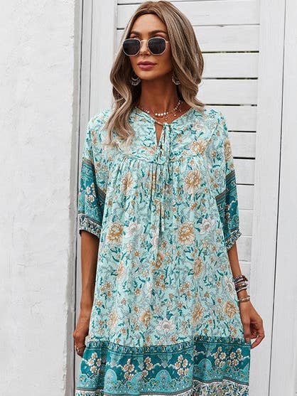 Love, Kuza - Wholesale Dress - Women's - Free Spirit Boho Bloom Dress