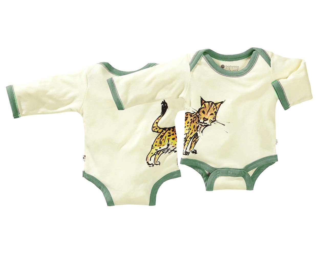 babysoy Inc - Wholesale Bodysuit (Non-Footed) - Baby - Babysoy Jane Goodall Animal Bodysuit2