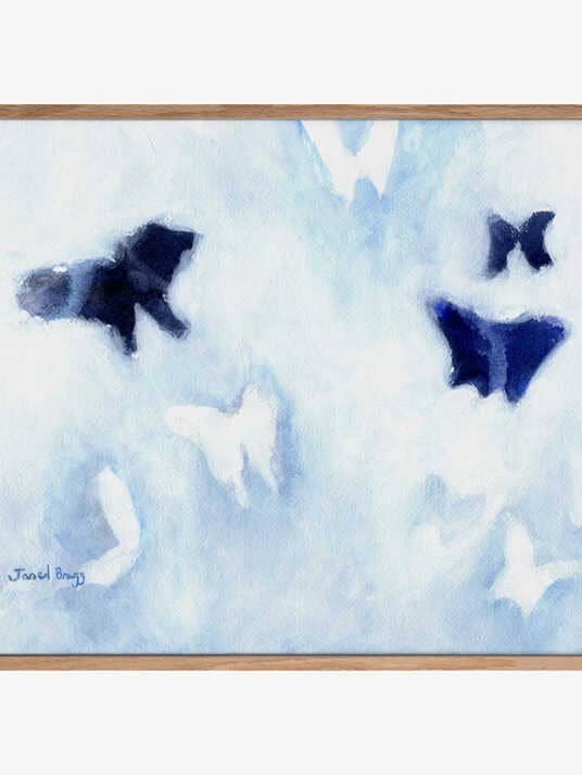 Blue and White Butterfly Composition for wholesale by Pictufy Wholesale