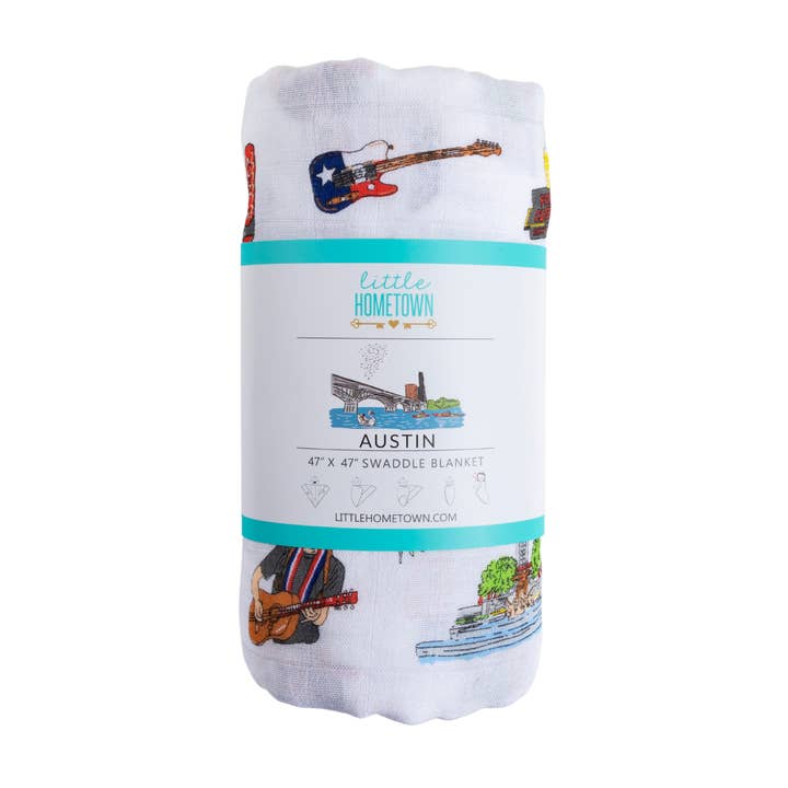 Little Hometown - Wholesale Swaddle - Baby - Austin Baby Swaddle Blanket (Unisex)